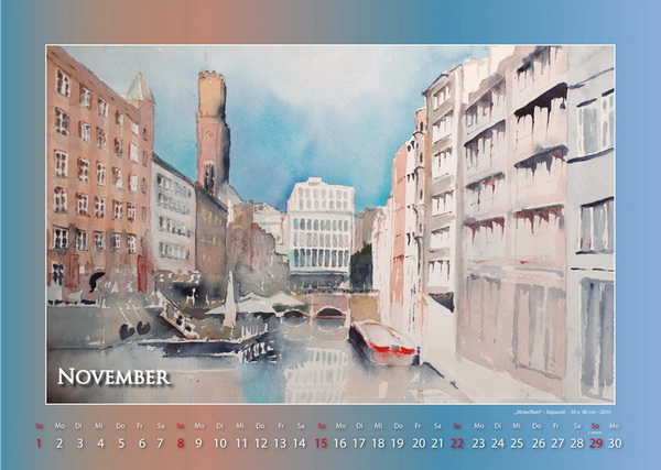 Alsterfleet - Mein Hamburg - Kalender © Katharina Hansen-Gluschitz