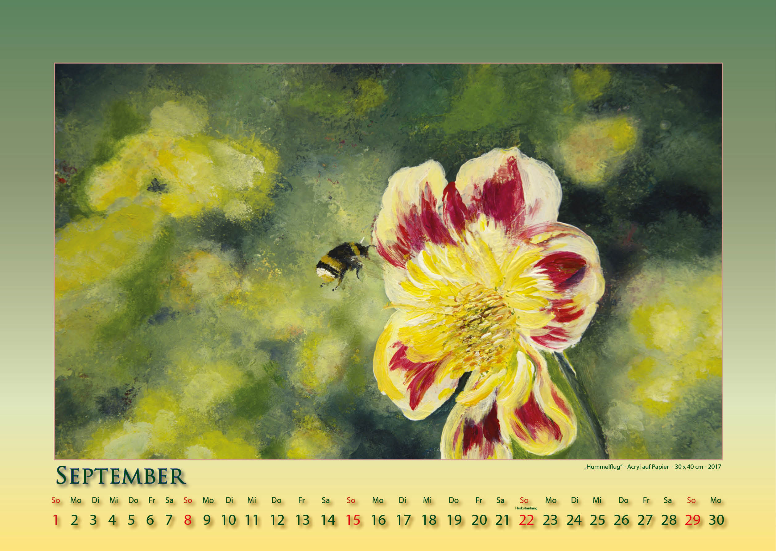 Dein Blumenjahr - 2019 - Kalender - Foto und Design: © Katharina Hansen-Gluschitz
