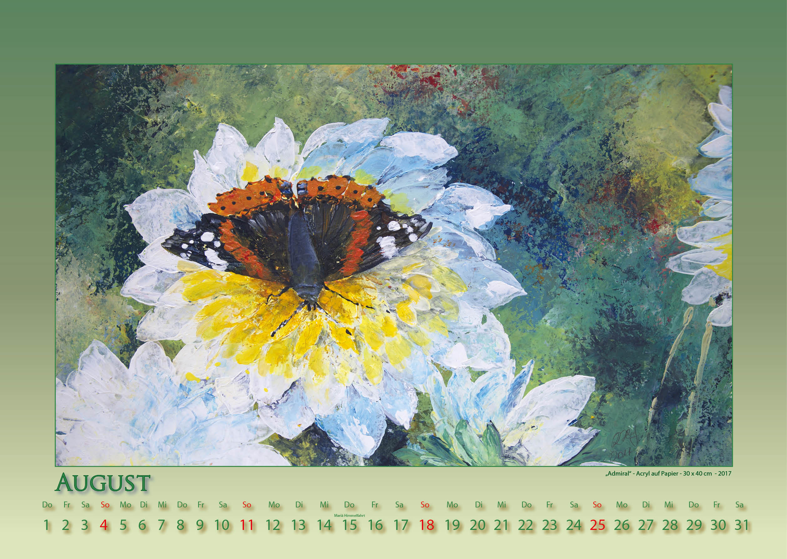 Dein Blumenjahr - 2019 - Kalender - Foto und Design: © Katharina Hansen-Gluschitz