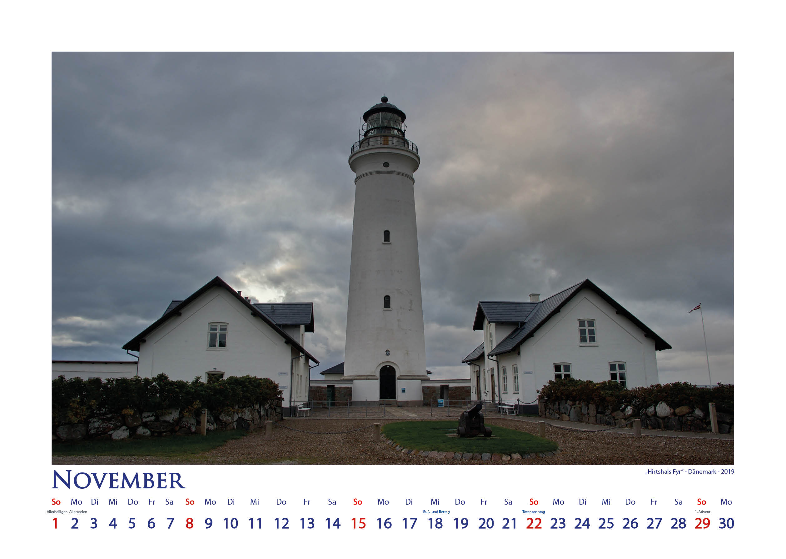 Leuchtturm Hirtshals - Leuchttürme - Kalender 2020 © Katharina Hansen-Gluschitz