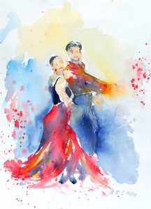 Flamencotänzer - Aquarell ©: Katharina Hansen-Gluschitz