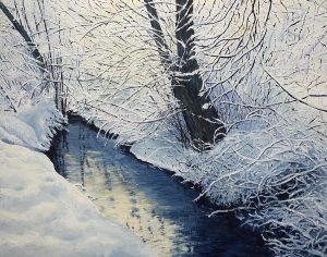 Der Winter ist wieder da - Acryl auf Leinwand - 80 x 100 cm - © Katharina Hansen-Gluschitz