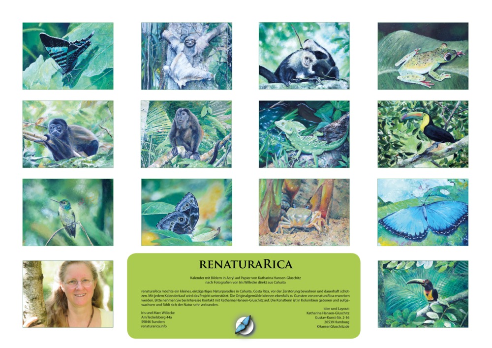 RenaturaRica - Kalender 2022 - Überblick © Katharina Hansen-Gluschitz