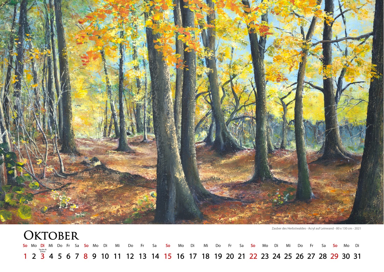 2023 Kalender Landschaften - Oktober - Zauber des Herbstwaldes © Katharina Hansen-Gluschitz