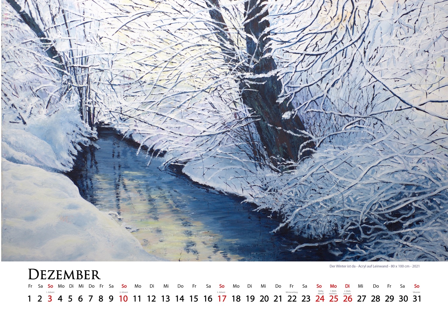 2023 Kalender Landschaften - Dezember - Der Winter ist da © Katharina Hansen-Gluschitz