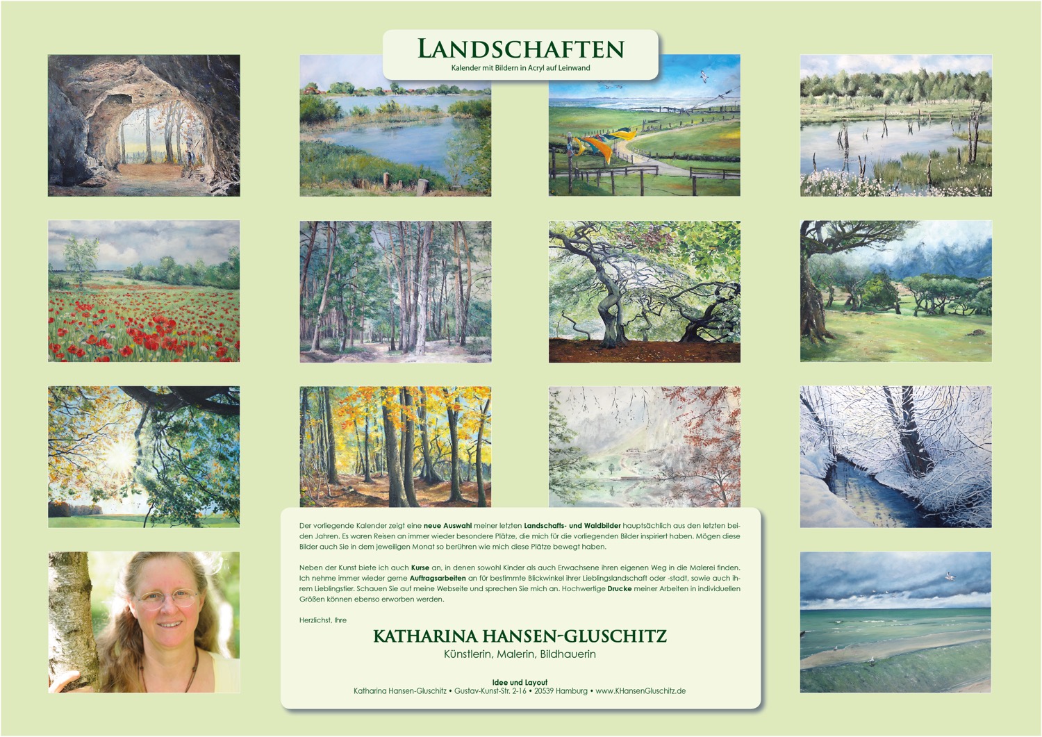 2023 Kalender Landschaften - Überblick © Katharina Hansen-Gluschitz